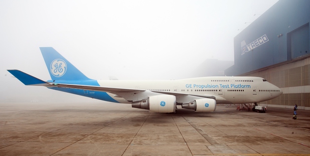 GE’s New 747 Flying Testbed Colors