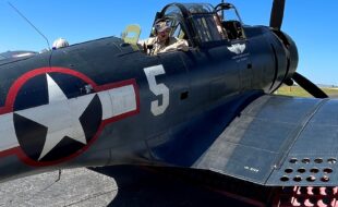 WW II Vet Takes to the Air in SBD Dive Bomber